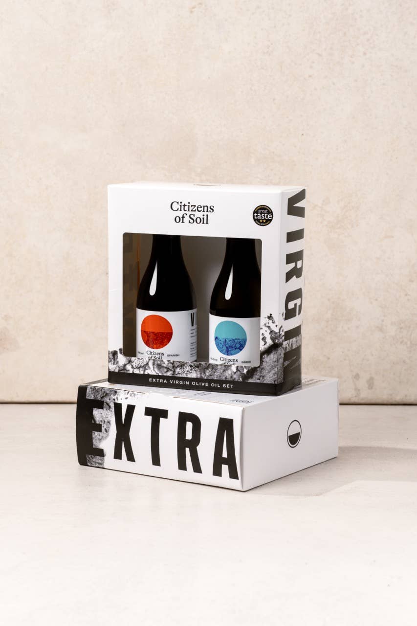 Citizens of Soil Greek and Spanish Extra Virgin Olive Oil Gift Set 2 x 187ml