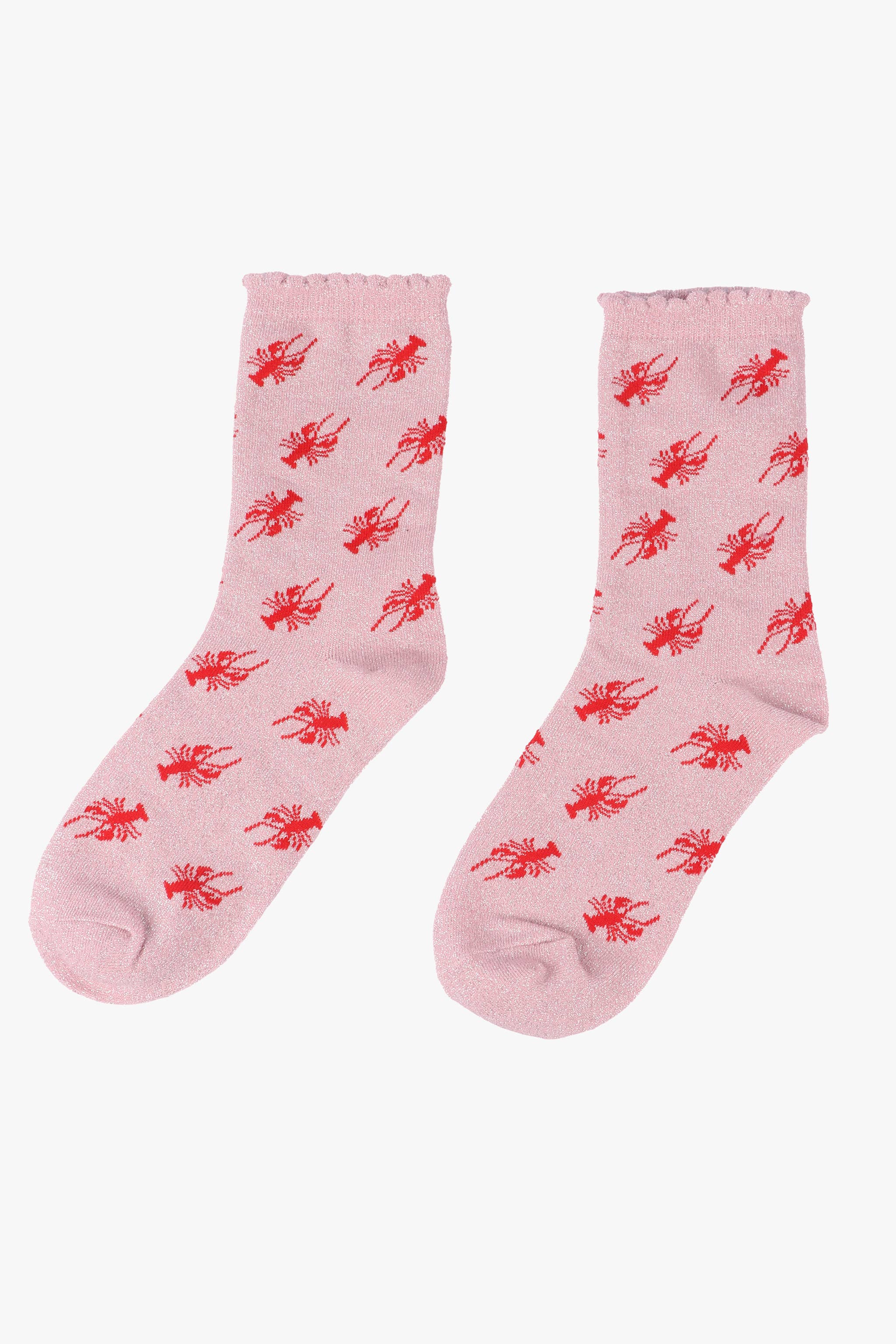 Sock Talk Lobster Glitter Socks - Image 2