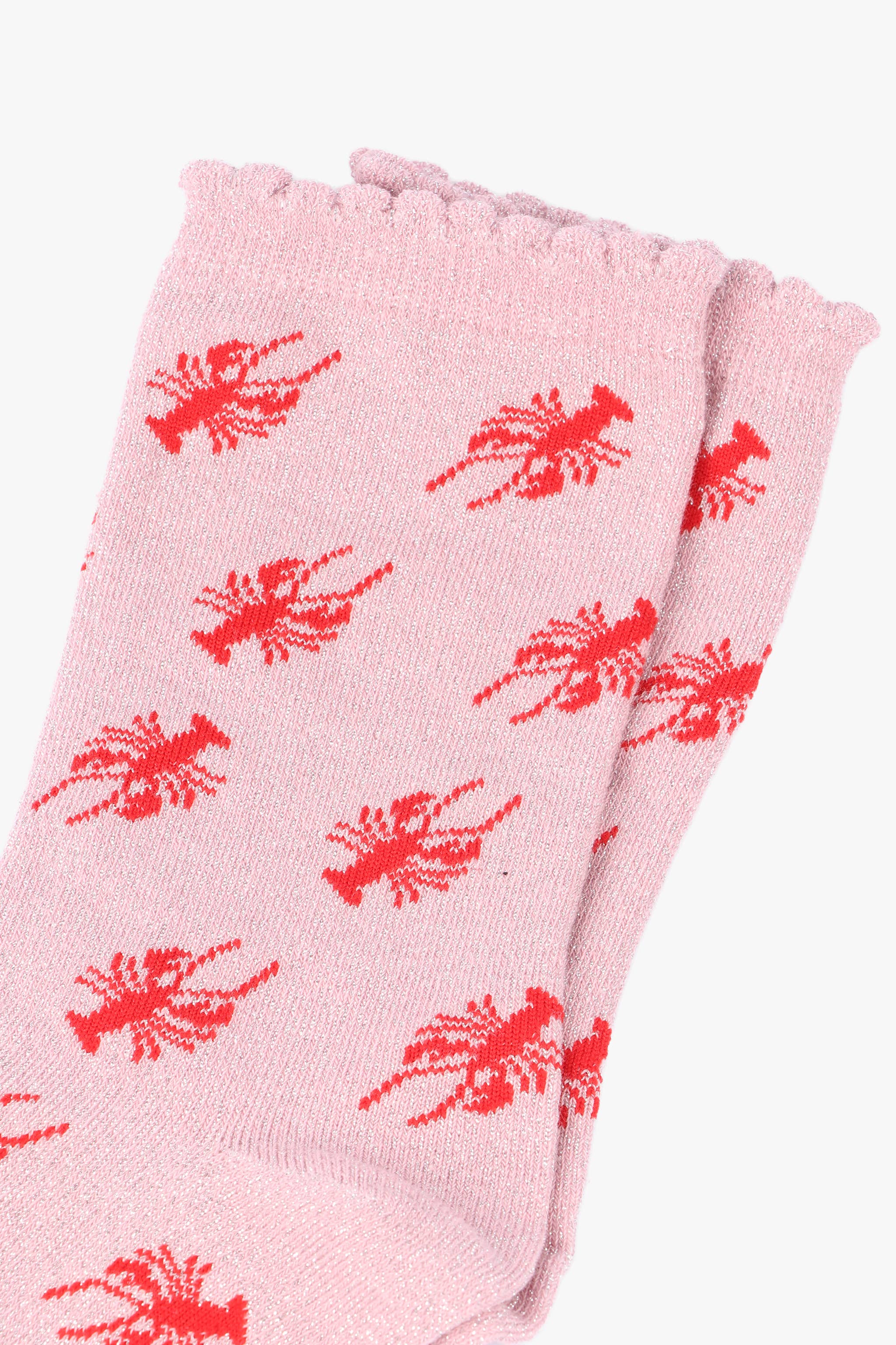 Sock Talk Lobster Glitter Socks - Image 3