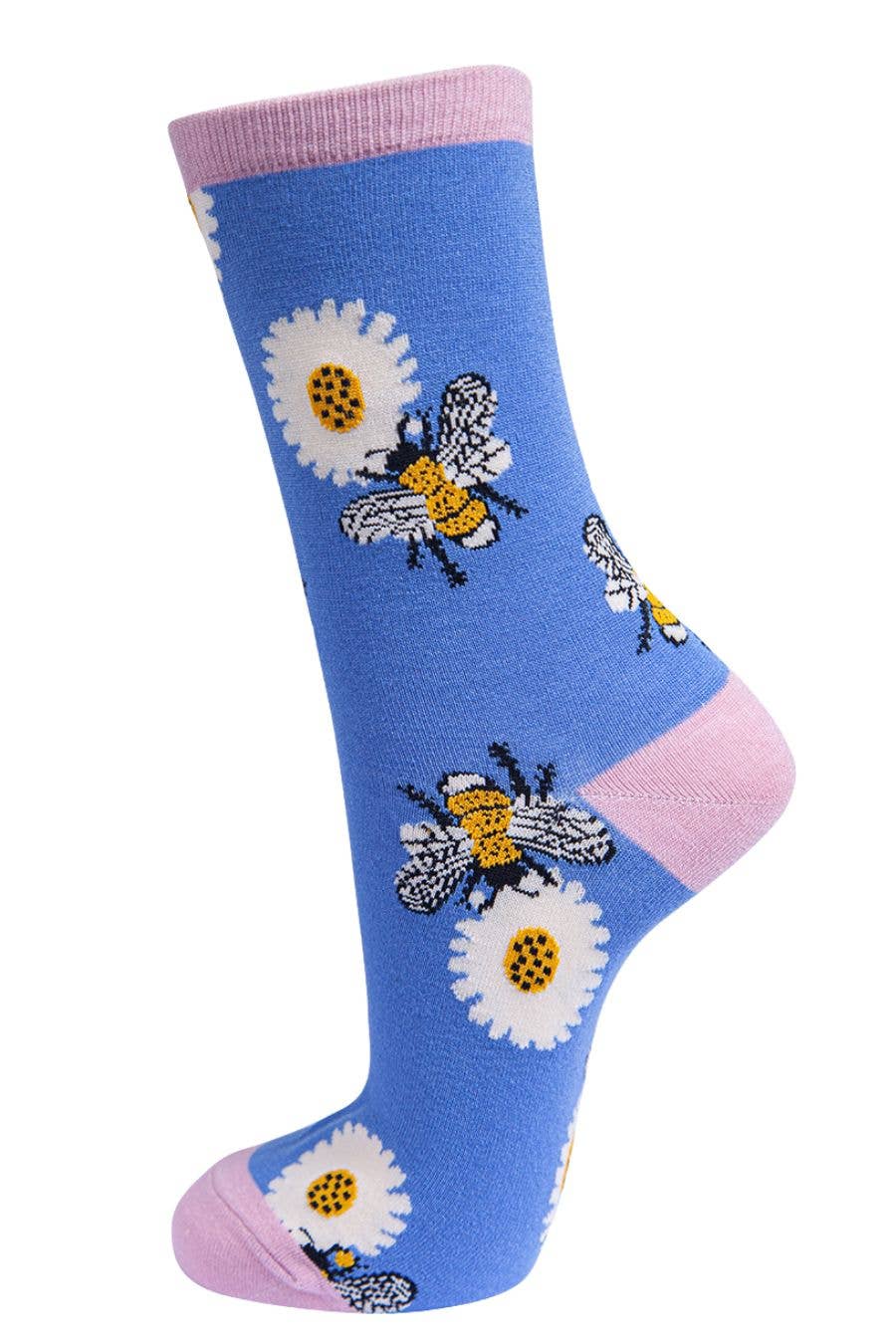 Sock Talk Bamboo Sunflower Bumblebee Socks